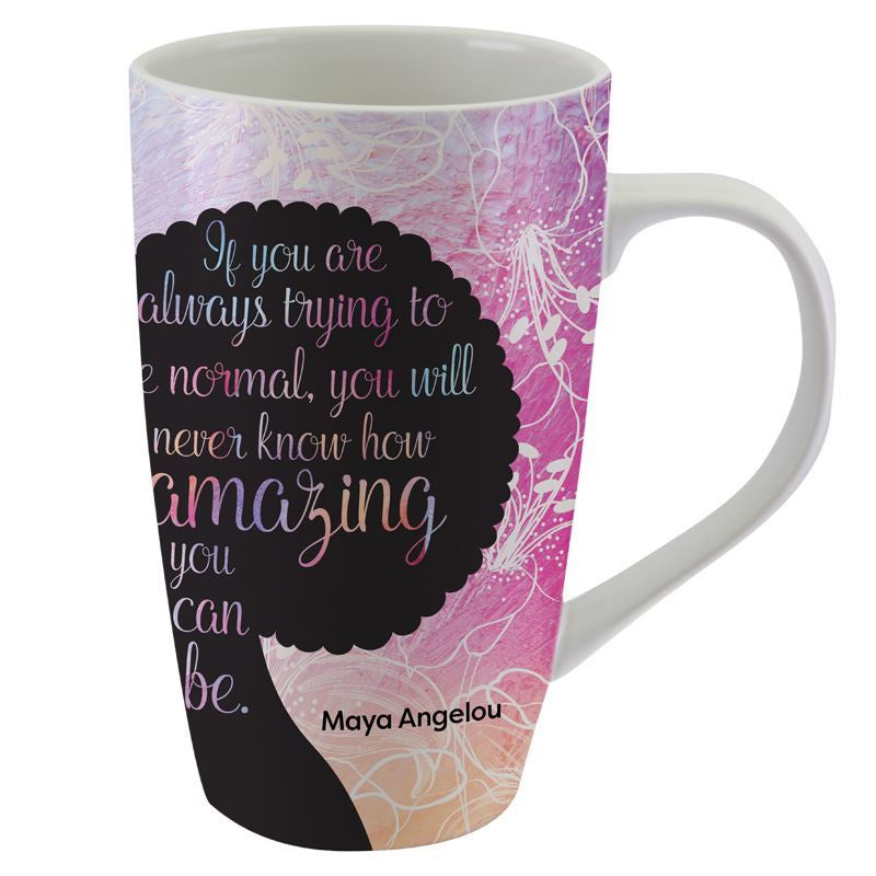 'Amazing' Maya Angelou Latte Mug