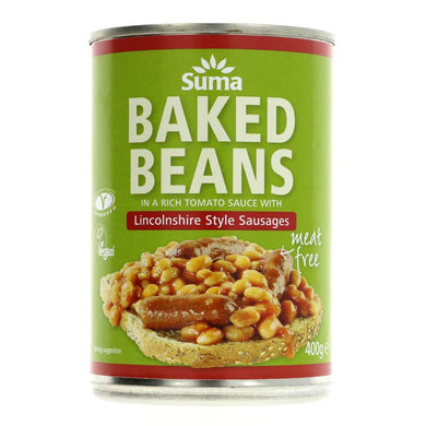 Suma Baked Beans and Meat-free sausages
