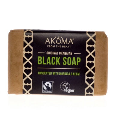 Akoma - Black Soap Unscented with Moringa and Neem