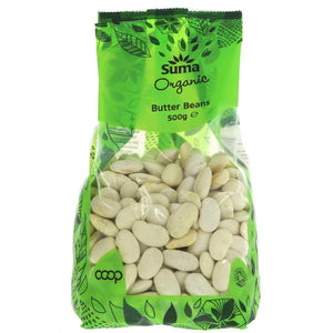 Organic Butter Beans 500g Suma