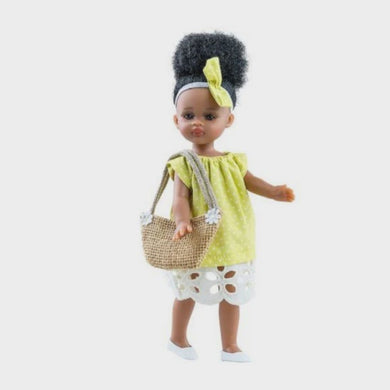 Afro hair mini doll